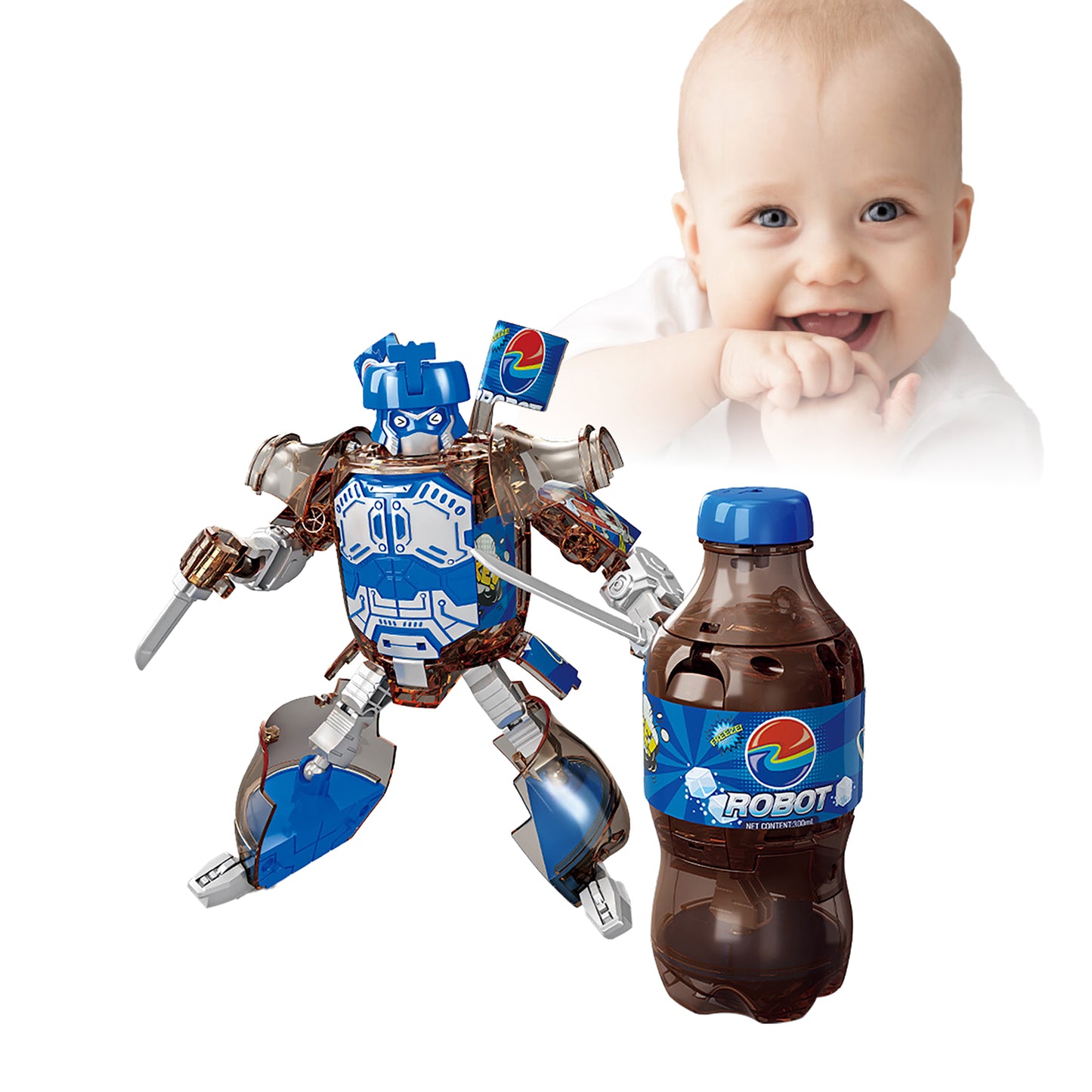 2025 New Soda Can Transformer Robot Toys – Creative Beverage Bottle Robot Gift for Kids, Boys & Collectors | Perfect for Birthday & Christmas