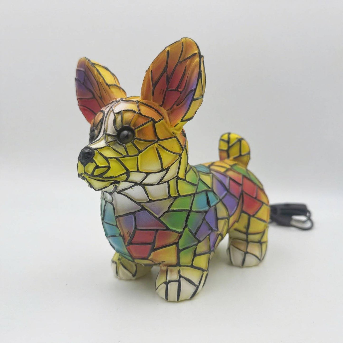 3D Dog Stained Resin Table Lamp - Cute Pet Themed LED Night Light for Home Decor, Unique Gift for Dog Lovers, Birthday & Holiday Present