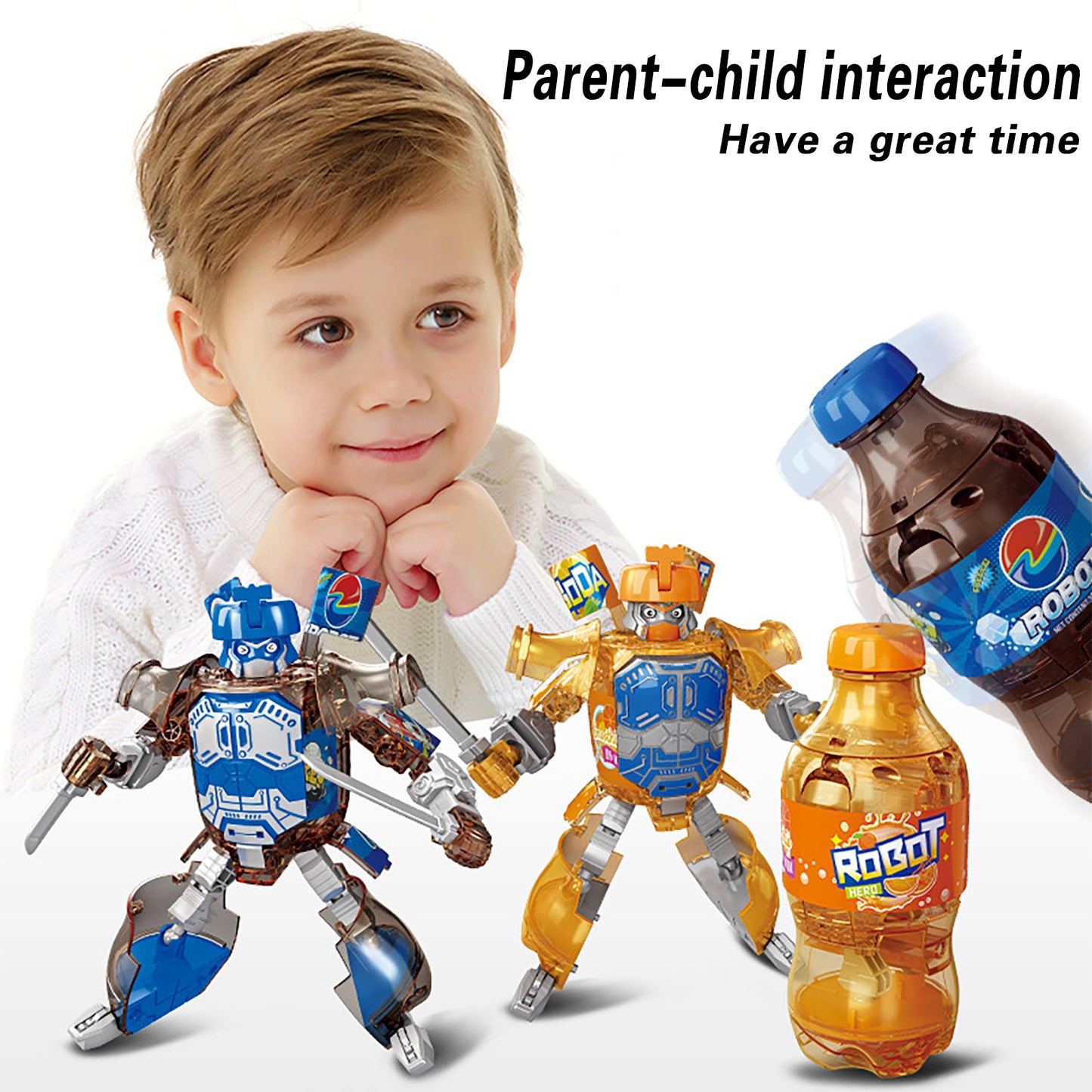2025 New Soda Can Transformer Robot Toys – Creative Beverage Bottle Robot Gift for Kids, Boys & Collectors | Perfect for Birthday & Christmas