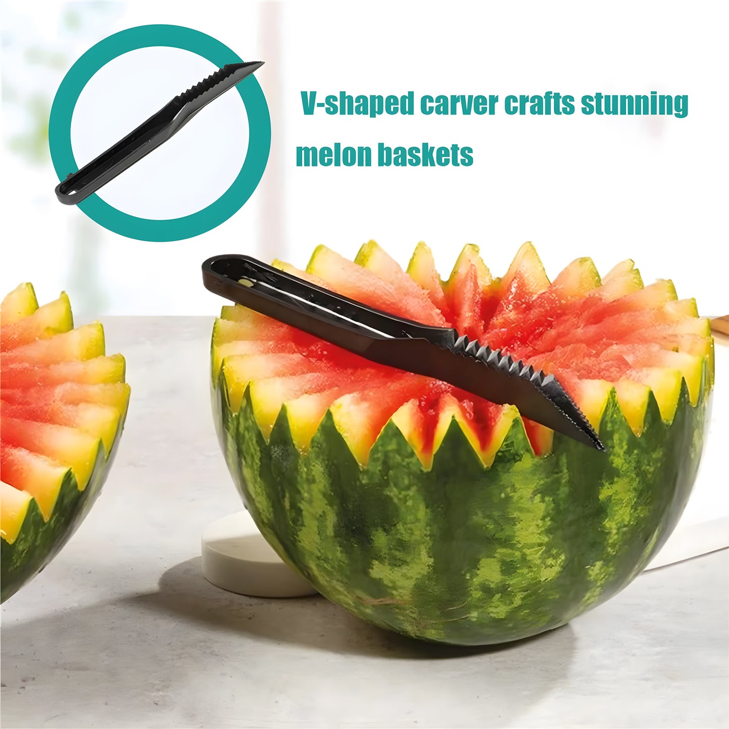 2-in-1 Spiral & V-Cut Vegetable Slicer – Create Stunning Veggie Noodles, Curly Fries & Decorative Cuts in Seconds
