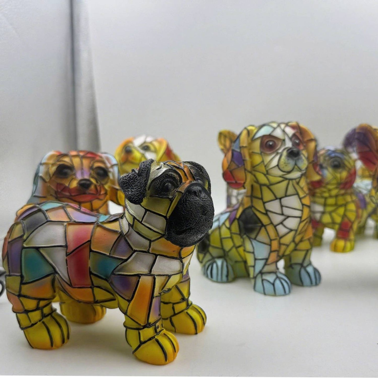 3D Dog Stained Resin Table Lamp - Cute Pet Themed LED Night Light for Home Decor, Unique Gift for Dog Lovers, Birthday & Holiday Present