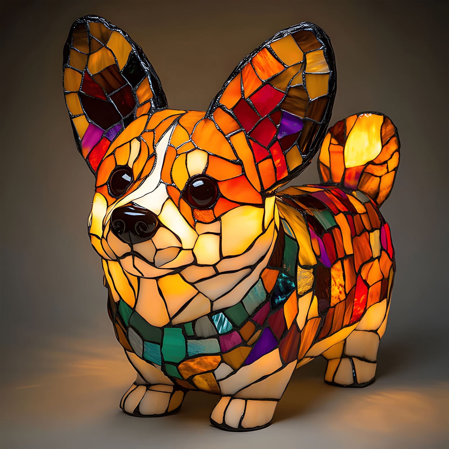 3D Dog Stained Resin Table Lamp - Cute Pet Themed LED Night Light for Home Decor, Unique Gift for Dog Lovers, Birthday & Holiday Present