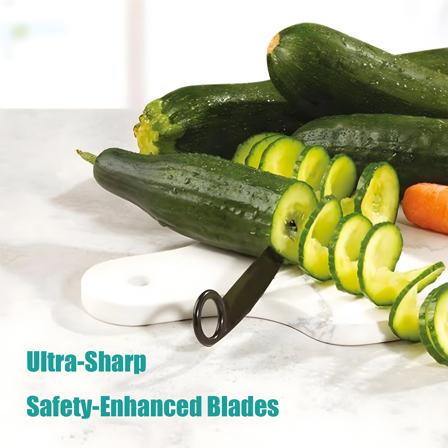 2-in-1 Spiral & V-Cut Vegetable Slicer – Create Stunning Veggie Noodles, Curly Fries & Decorative Cuts in Seconds