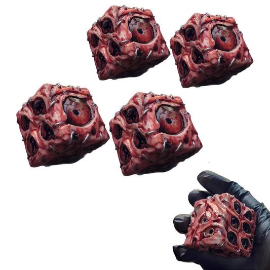 Handmade Eye of Fate Dice – Realistic Eyeball D&D Dice Set, Gothic RPG Dice for Dungeons & Dragons, Call of Cthulhu, Halloween & Dark Aesthetic Tabletop Gaming Collectors