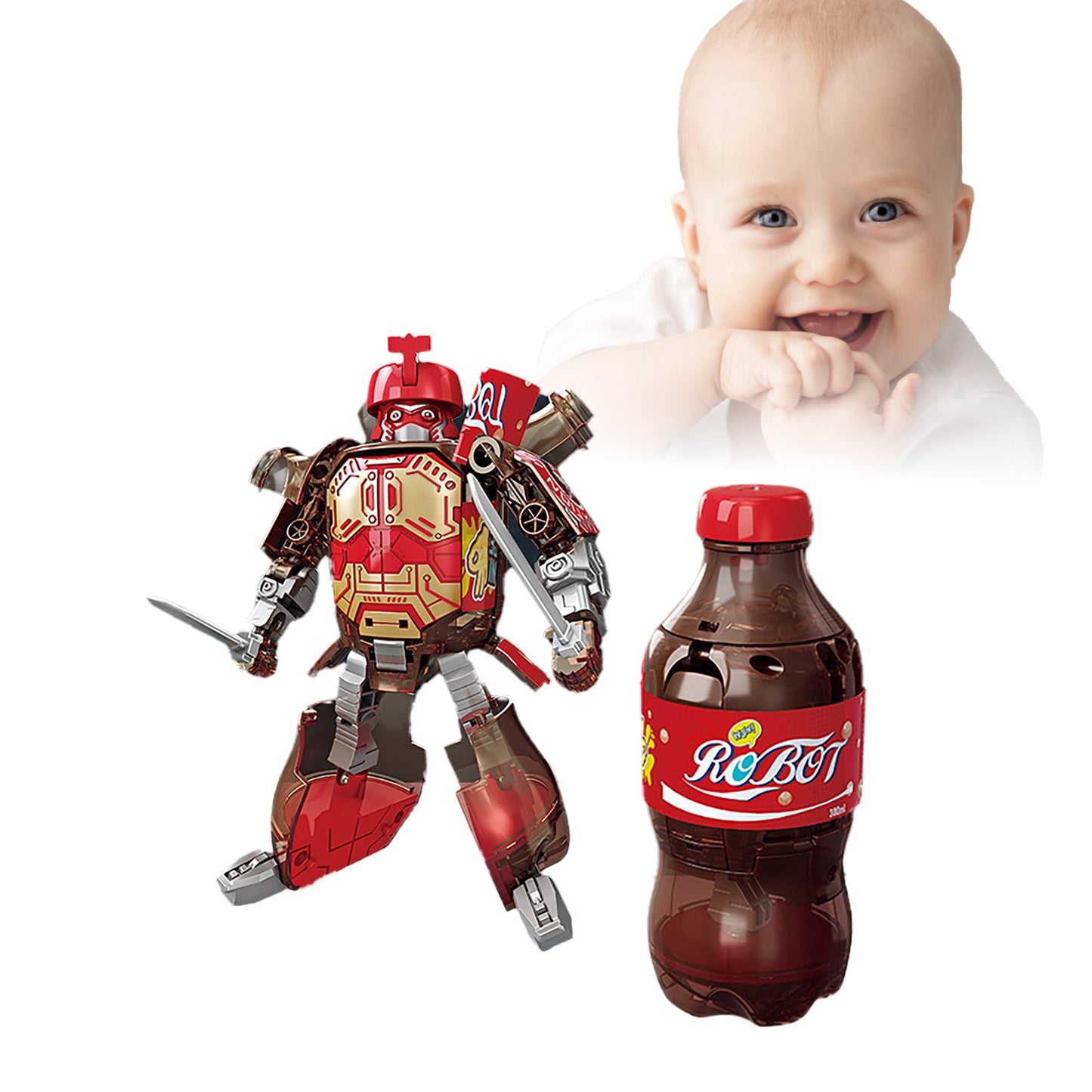 2025 New Soda Can Transformer Robot Toys – Creative Beverage Bottle Robot Gift for Kids, Boys & Collectors | Perfect for Birthday & Christmas