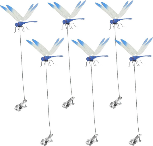 3D Fake Dragonfly Clips – Vibrant Outdoor Decor & Natural Fly Repellent for Garden, Patio, Dragonfly Garden Stakes Decor