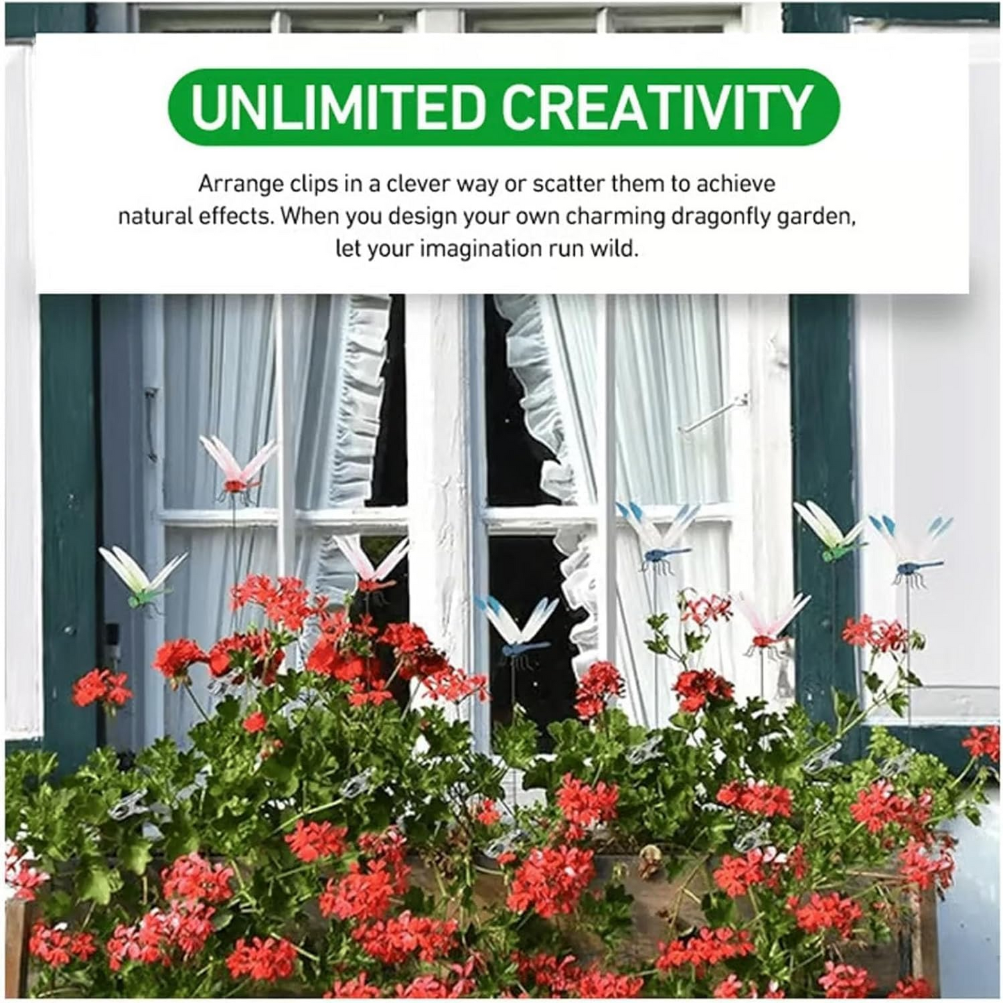 3D Fake Dragonfly Clips – Vibrant Outdoor Decor & Natural Fly Repellent for Garden, Patio, Dragonfly Garden Stakes Decor