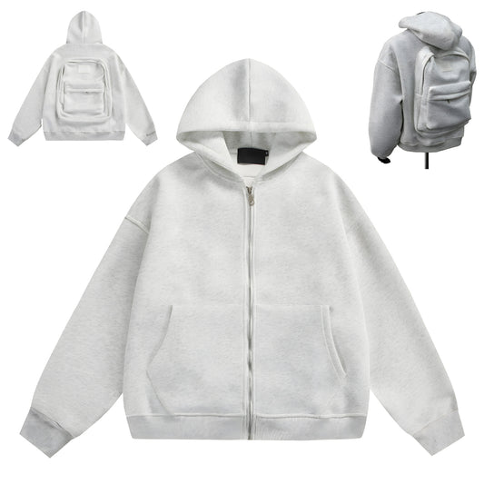 Premium Men's Zip-Up Hoodie - Cozy Fall & Winter Fleece Pullover with Pockets | Soft Long Sleeve Hooded Sweatshirt | Streetwear, Casual, Athleisure