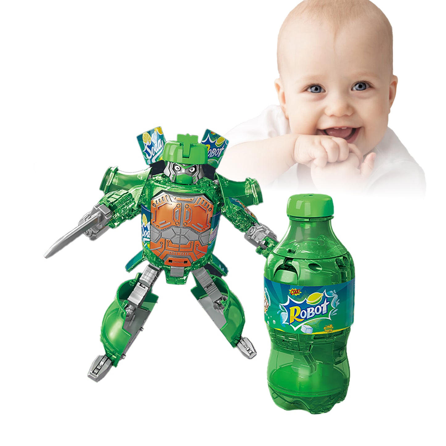 2025 New Soda Can Transformer Robot Toys – Creative Beverage Bottle Robot Gift for Kids, Boys & Collectors | Perfect for Birthday & Christmas