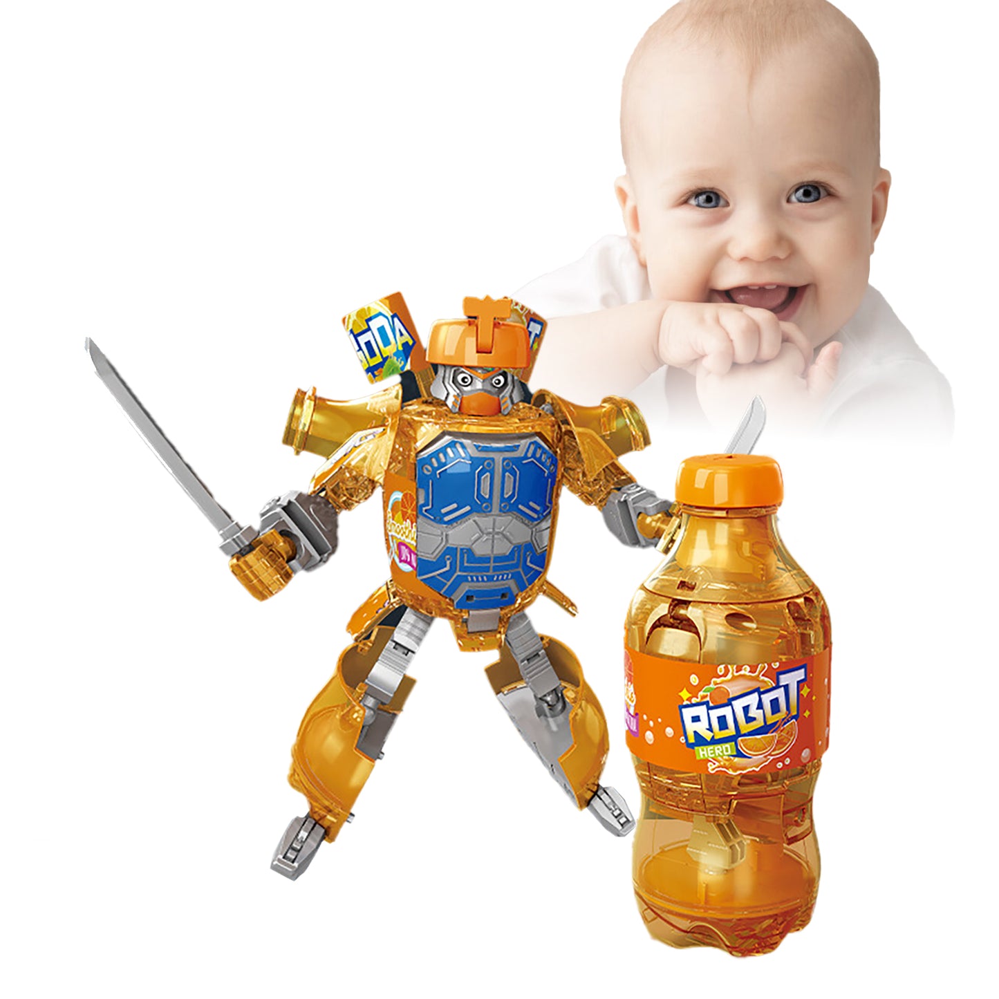 2025 New Soda Can Transformer Robot Toys – Creative Beverage Bottle Robot Gift for Kids, Boys & Collectors | Perfect for Birthday & Christmas