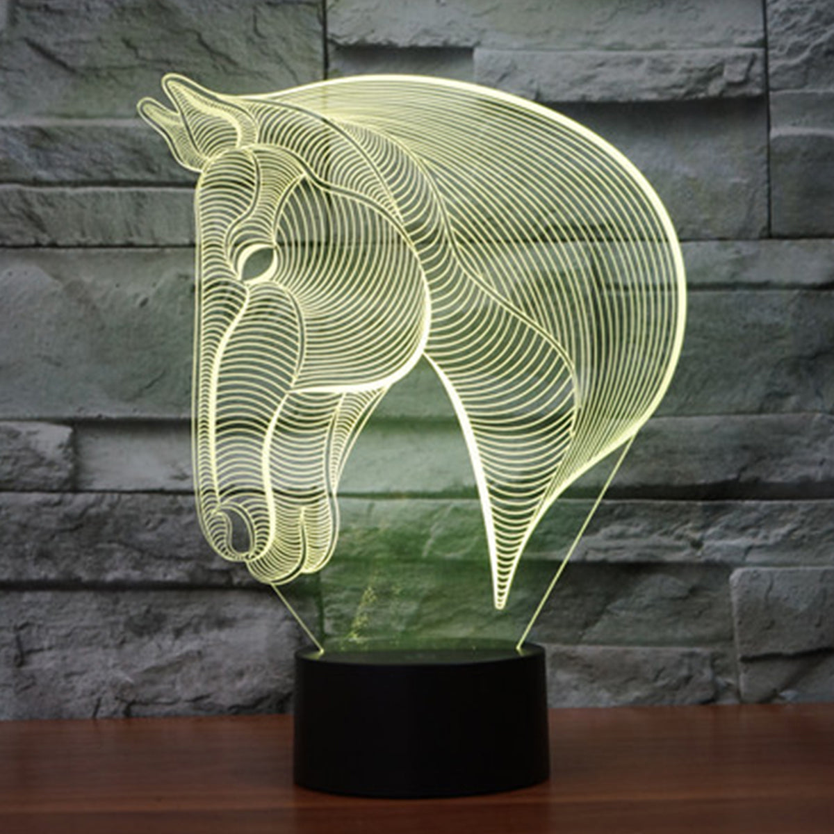 FZAI ZJB-Visual light23 3D Effect Illusion Lamp Horse LED Night Light