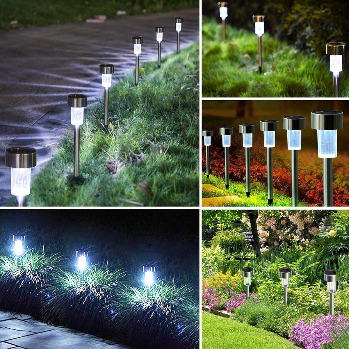 Solar Lights Outdoor Garden Pathway Lights Landscape Lighting Sunlight Powered Waterproof