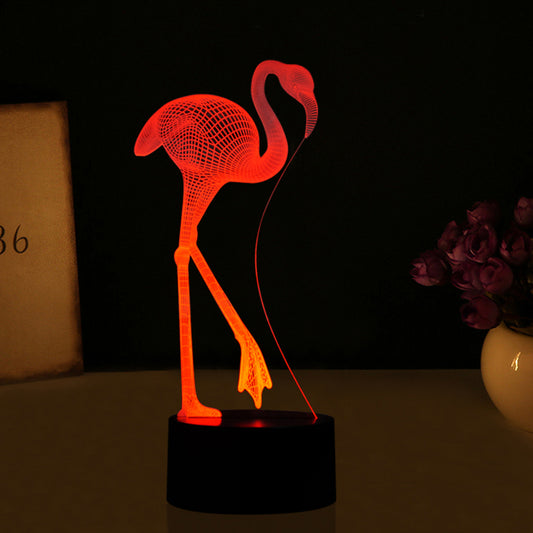 Flamingo 3D Illusion Lamp Led Night Light
