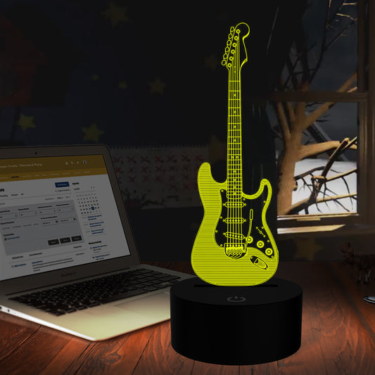 Guitar 3D Illusion Lamp Led Night Light