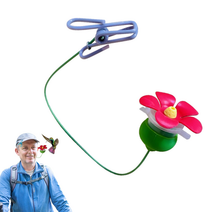 Hummy Wand Hat Clip Hummingbird Feeder –Unique Mini Hat Clip Hummingbird Feeder for Outdoors, Intimate Contact with Hummingbirds, Perfect Gift for Bird Lovers