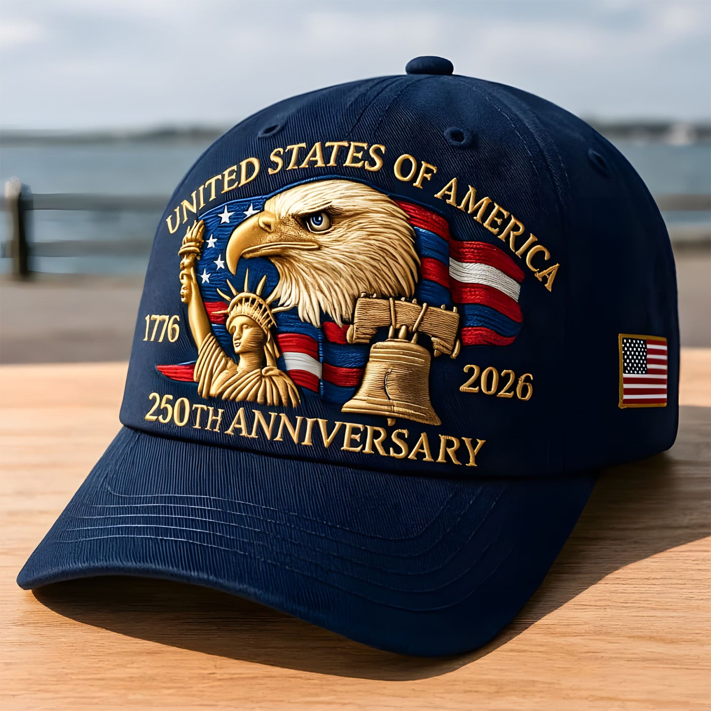Eagle & Liberty United States 250th Anniversary Hat, Celebrate 250 Years of American Pride - Adjustable Patriotic Baseball Cap for Men & Women