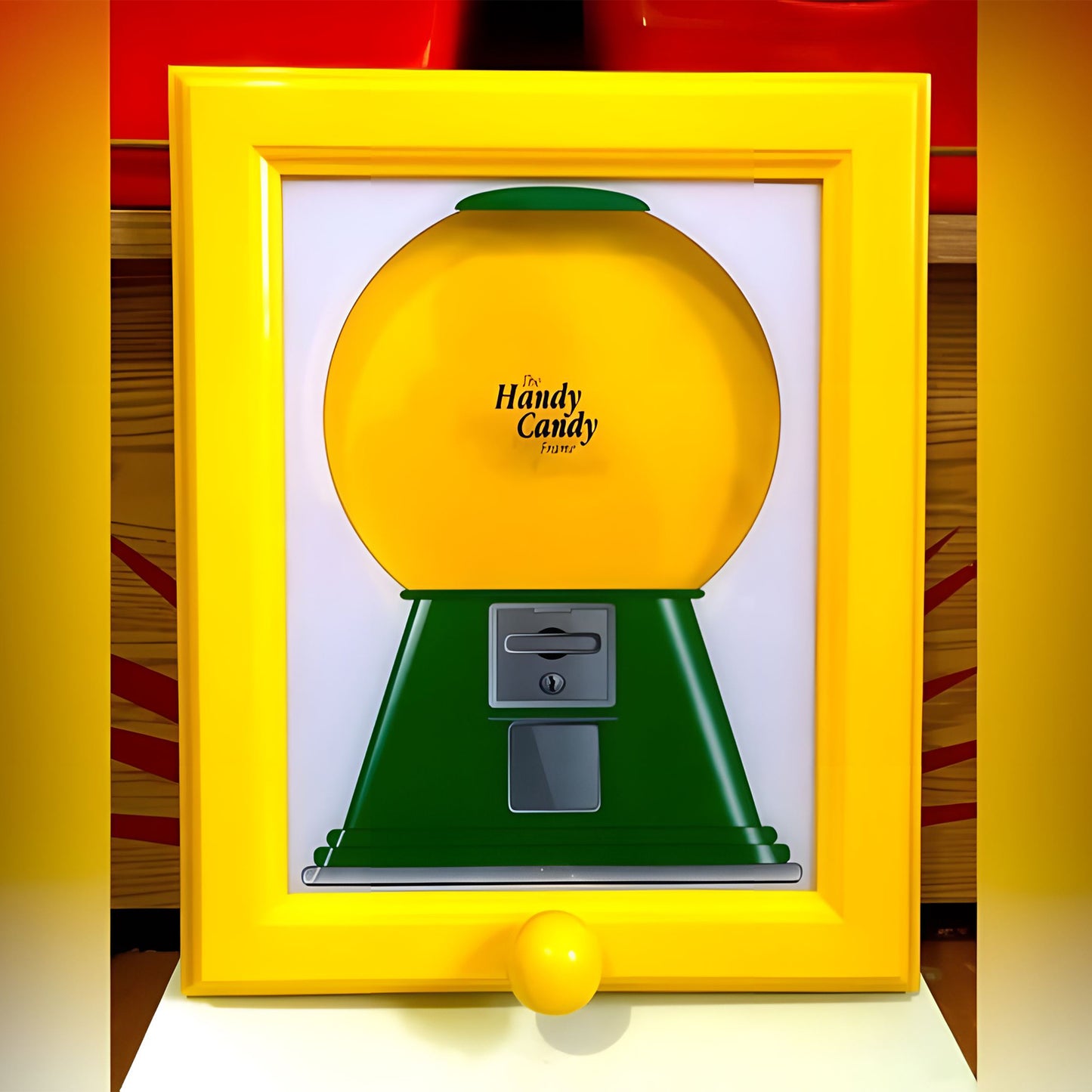 Handy Candy Frame – Fun Wall-Mounted Candy Dispenser for Kids & Adults | Unique Gumball Machine Picture Frame | Perfect for Candies, Nuts, Pet Treats | Birthday & Holiday Gift Idea