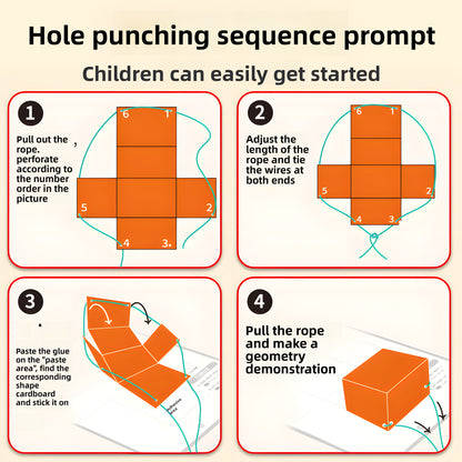 Interactive 3D Geometry Learning Book – Pull-String Pop-Up Models for Kids & Beginners | 9/12/15 Shapes | Safe, Hands-On Math Tool for Spatial Thinking