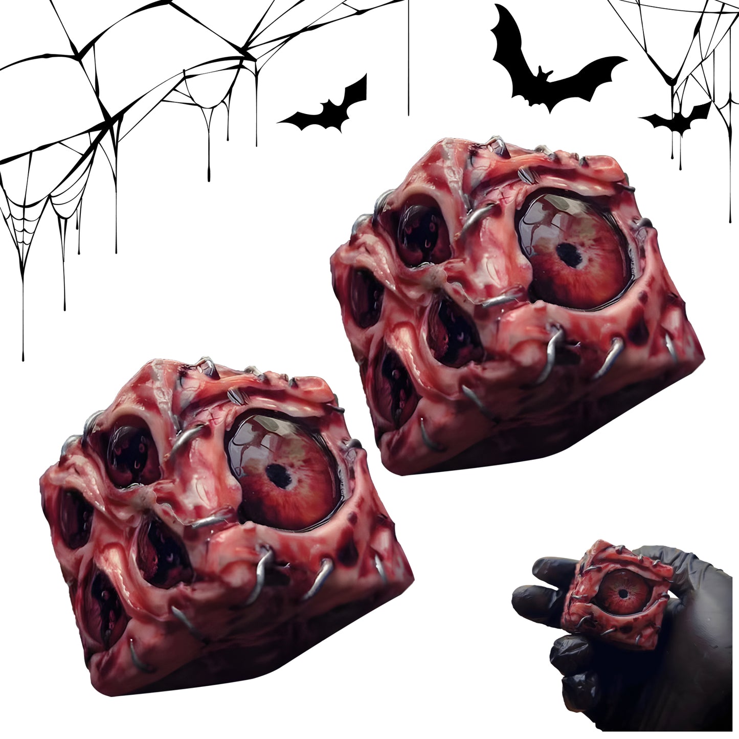 Handmade Eye of Fate Dice – Realistic Eyeball D&D Dice Set, Gothic RPG Dice for Dungeons & Dragons, Call of Cthulhu, Halloween & Dark Aesthetic Tabletop Gaming Collectors