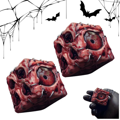 Handmade Eye of Fate Dice – Realistic Eyeball D&D Dice Set, Gothic RPG Dice for Dungeons & Dragons, Call of Cthulhu, Halloween & Dark Aesthetic Tabletop Gaming Collectors