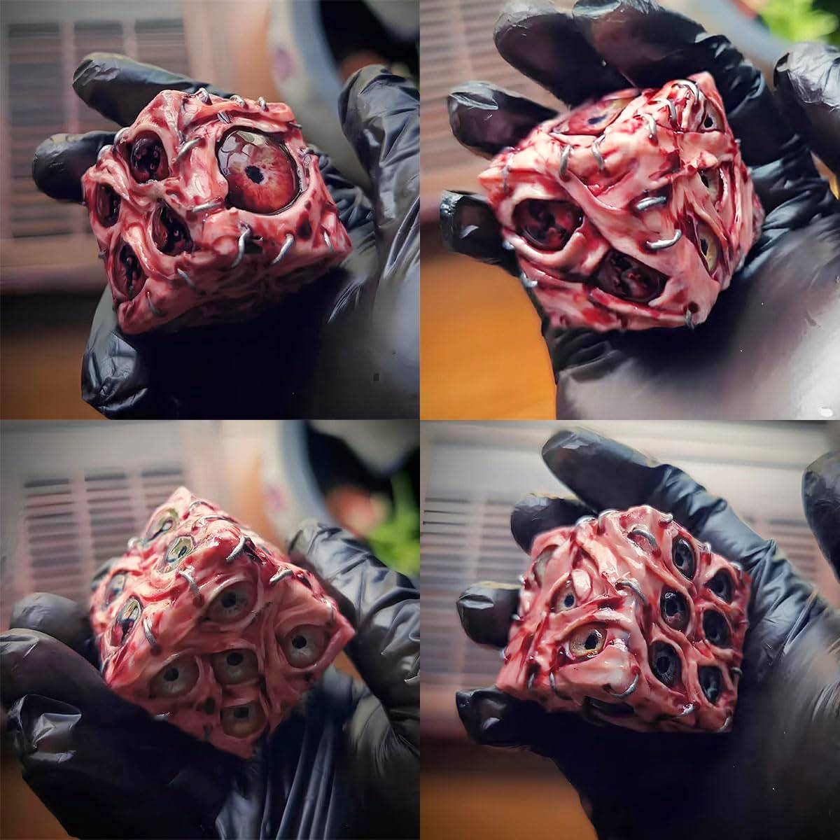 Handmade Eye of Fate Dice – Realistic Eyeball D&D Dice Set, Gothic RPG Dice for Dungeons & Dragons, Call of Cthulhu, Halloween & Dark Aesthetic Tabletop Gaming Collectors