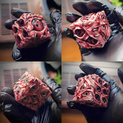 Handmade Eye of Fate Dice – Realistic Eyeball D&D Dice Set, Gothic RPG Dice for Dungeons & Dragons, Call of Cthulhu, Halloween & Dark Aesthetic Tabletop Gaming Collectors