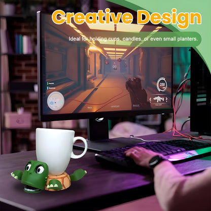 3D Printed Turtle Coaster - Fun, Interactive Cup Holder with Eco-Friendly Design | Ideal Gift for Humor & Nature Lovers