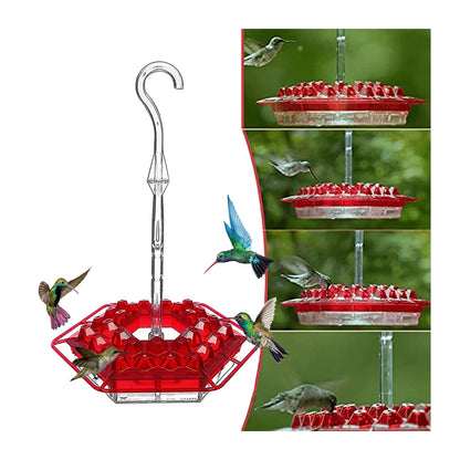 Hummingbird Feeder with Built-in Ant Moat - 30 Feeding Ports, Bee-Proof Design | Perfect Gift for Bird Lovers