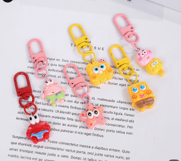 5 Pcs Various Cute And Quirky Keychain Charms, Cute Sausage Mouth Keychain, Backpack Rebellion!  Sausage Mouth Monster Plush Pendant