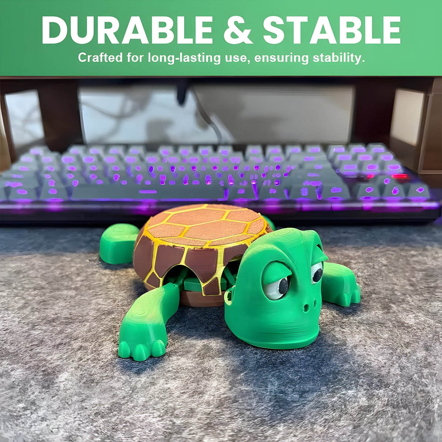3D Printed Turtle Coaster - Fun, Interactive Cup Holder with Eco-Friendly Design | Ideal Gift for Humor & Nature Lovers