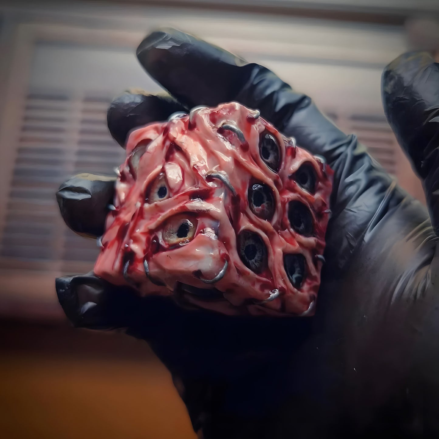 Handmade Eye of Fate Dice – Realistic Eyeball D&D Dice Set, Gothic RPG Dice for Dungeons & Dragons, Call of Cthulhu, Halloween & Dark Aesthetic Tabletop Gaming Collectors