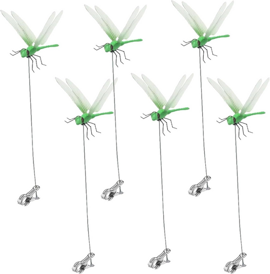 3D Fake Dragonfly Clips – Vibrant Outdoor Decor & Natural Fly Repellent for Garden, Patio, Dragonfly Garden Stakes Decor