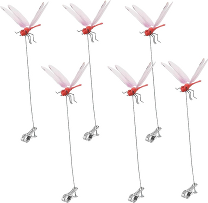 3D Fake Dragonfly Clips – Vibrant Outdoor Decor & Natural Fly Repellent for Garden, Patio, Dragonfly Garden Stakes Decor