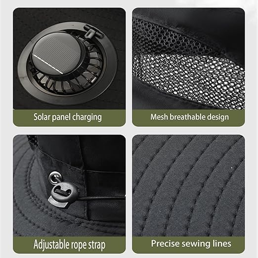 Solar Powered Fan Hat with USB Charging – Ultimate Sun Protection & Cooling for Outdoor Adventures