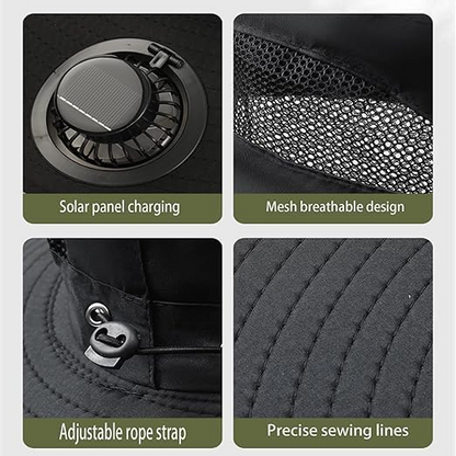 Solar Powered Fan Hat with USB Charging – Ultimate Sun Protection & Cooling for Outdoor Adventures