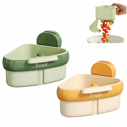 Kitchen Corner Sink Strainer – Fine Mesh Food Catcher with Touchless Waste Disposal | No-Clog, Space-Saving & Easy-to-Clean Sink Organizer for a Hygienic Kitchen