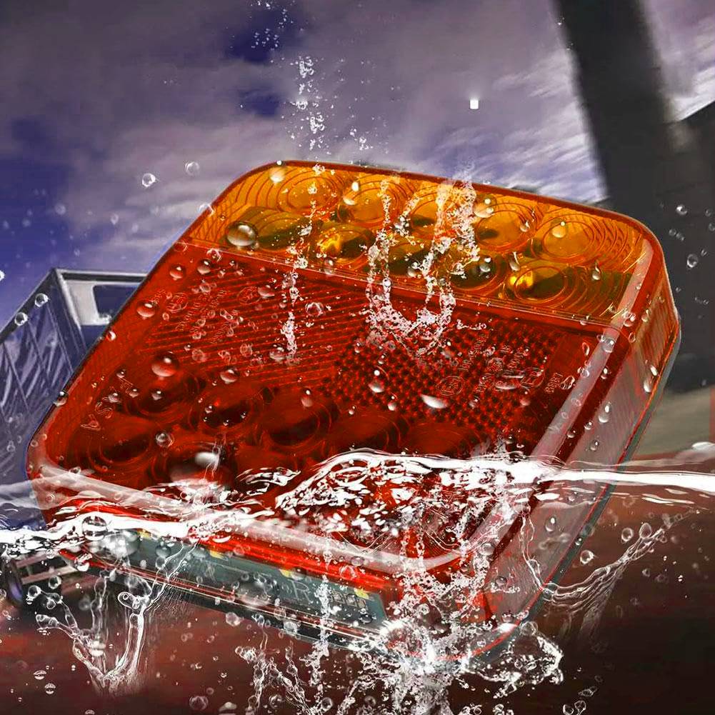 Wireless Magnetic Trailer Lights - Brake/Turn/Stop Signals, IP65 Waterproof, 12V Rechargeable for Trucks/RVs/Boats