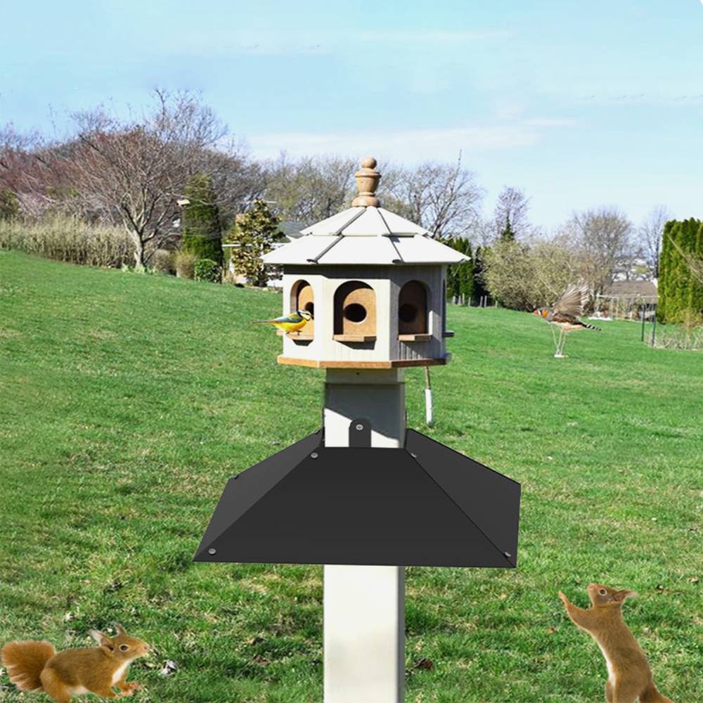 Squirrel Baffle for Bird Feeders - Durable, Adjustable Squirrel Guard for Pole-Mounted & Hanging Feeders | Protect Your Birdseed with Ease