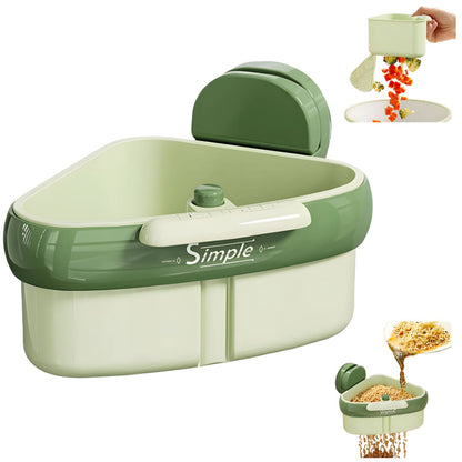 Kitchen Corner Sink Strainer – Fine Mesh Food Catcher with Touchless Waste Disposal | No-Clog, Space-Saving & Easy-to-Clean Sink Organizer for a Hygienic Kitchen