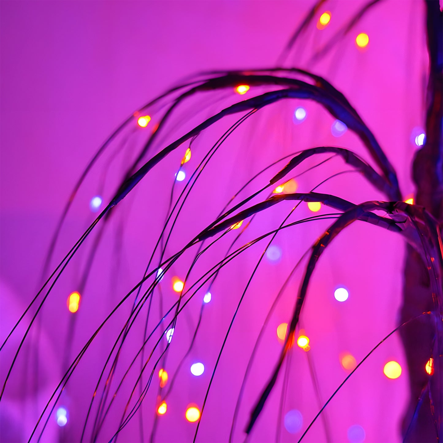 Lighted Willow Tree for Halloween, LED Weeping Willow Light with Warm White Fairy Lights for Twig Wedding Festival Home Garden Party, Outdoor Indoor Home Decor