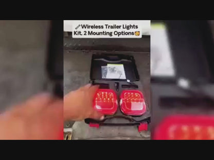 Wireless Magnetic Trailer Lights - Brake/Turn/Stop Signals, IP65 Waterproof, 12V Rechargeable for Trucks/RVs/Boats