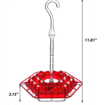 Hummingbird Feeder with Built-in Ant Moat - 30 Feeding Ports, Bee-Proof Design | Perfect Gift for Bird Lovers