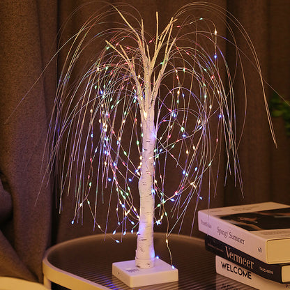 Lighted Willow Tree for Halloween, LED Weeping Willow Light with Warm White Fairy Lights for Twig Wedding Festival Home Garden Party, Outdoor Indoor Home Decor