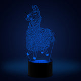 3D Illusion Lamp Alpaca Led Night Light