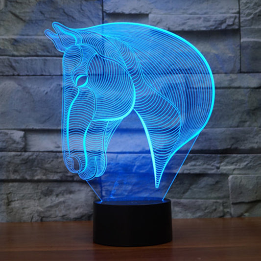 FZAI ZJB-Visual light23 3D Effect Illusion Lamp Horse LED Night Light