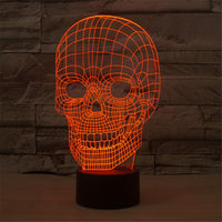 Scary Skull 3D Illusion Lamp Led Night Light