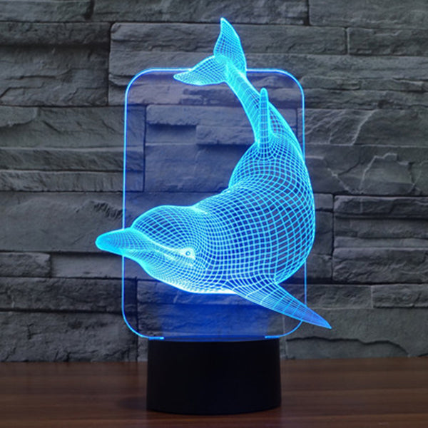 Dolphin 3D Effekt Illusion Lampen