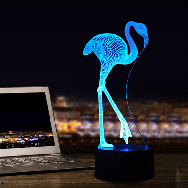 Flamingo 3D Illusion Lamp Led Night Light