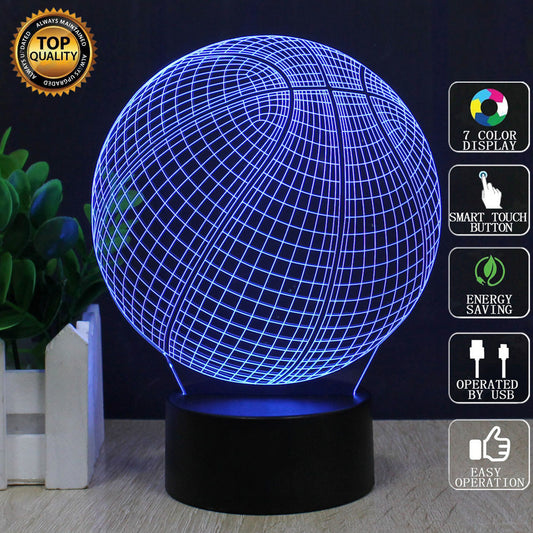 Basketball 3D Illusion Lamp Led Night Light