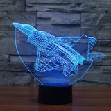 Fighter Jet Plane 3D Illusion Lamp Led Night Light